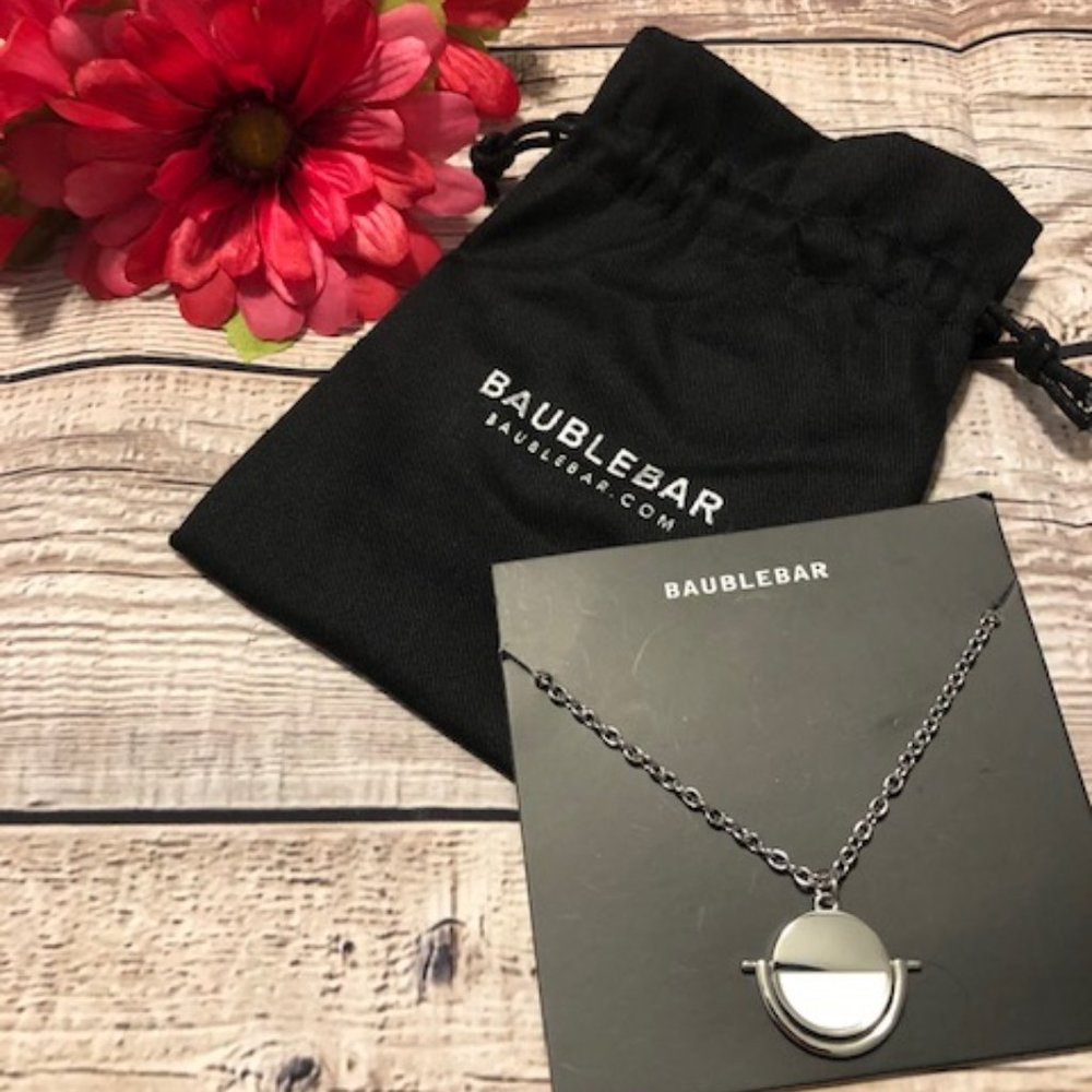 Baublebar Silver White Snowfall Pop Sugar Necklace